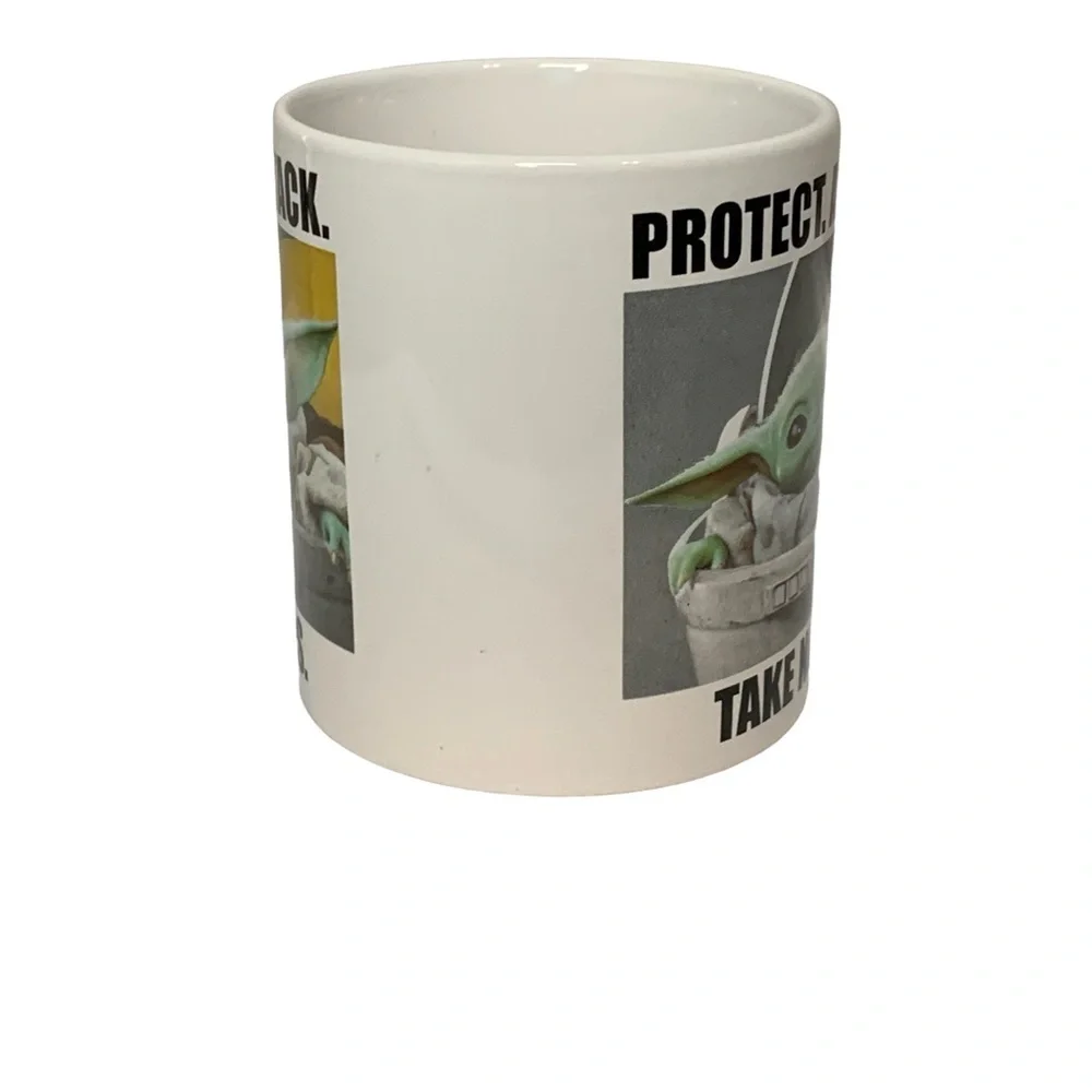 STAR WARS & ™️Lucasfilm Ltd. Yoda Attack. Protect. Take Naps. 20oz‎ coffee cup.